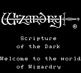 Wizardry Gaiden III - Scripture of the Dark Title Screen